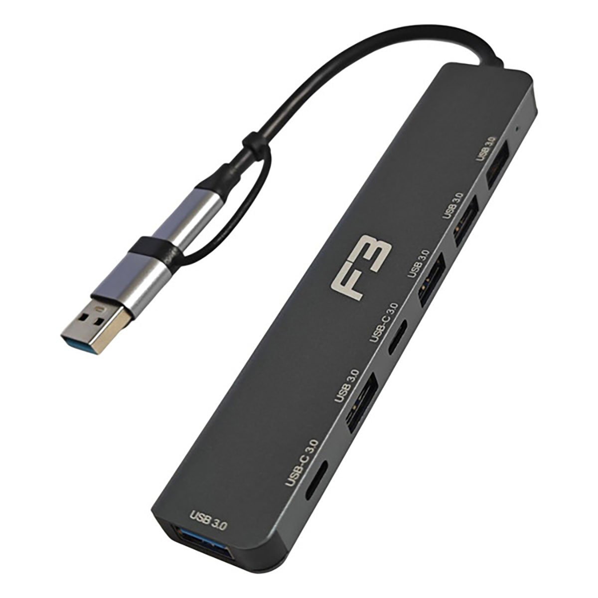 Hub Usb/usb-c Com 5 Usb 3.0 E 2 Usb-c Jc-tyc-710 - 1207