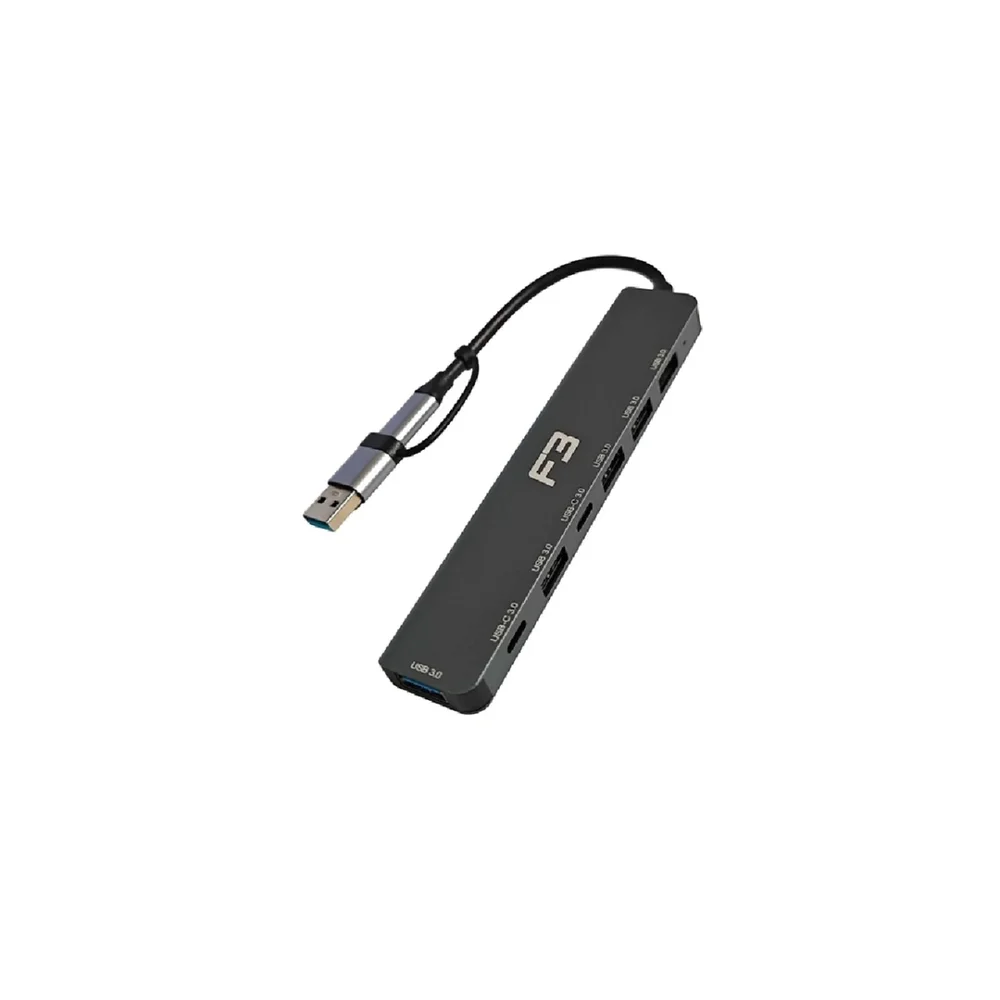 Imagem 4 de 5 do produto Hub Usb/usb-c Com 5 Usb 3.0 E 2 Usb-c Jc-tyc-710 - 1207