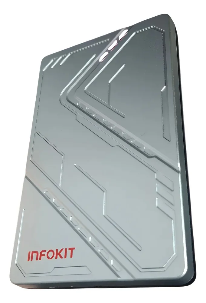 Hd Externo Portátil 500gb Usb C 3.1 Infokit Com LED Ecase-352 Prata