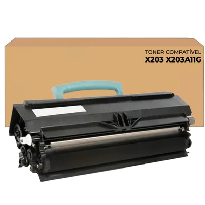 Toner Compatível X203 Alto Rendimento Para X203 X204 X203n X204n 2.500 Páginas Lexmark