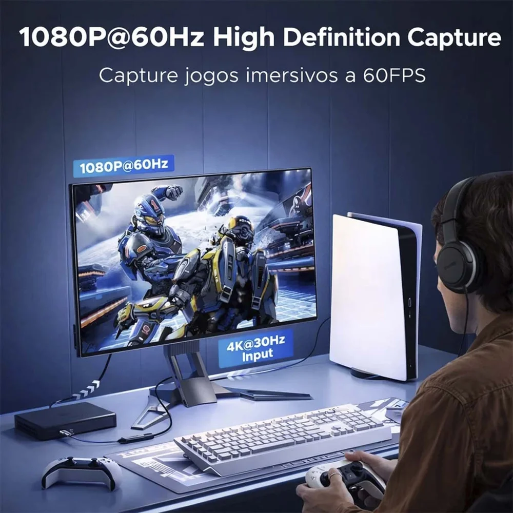 Imagem 3 de 5 do produto Placa De Captura Usb/usb-c HDMI 4k Streaming Jc-tyc/usb-cap - 1208