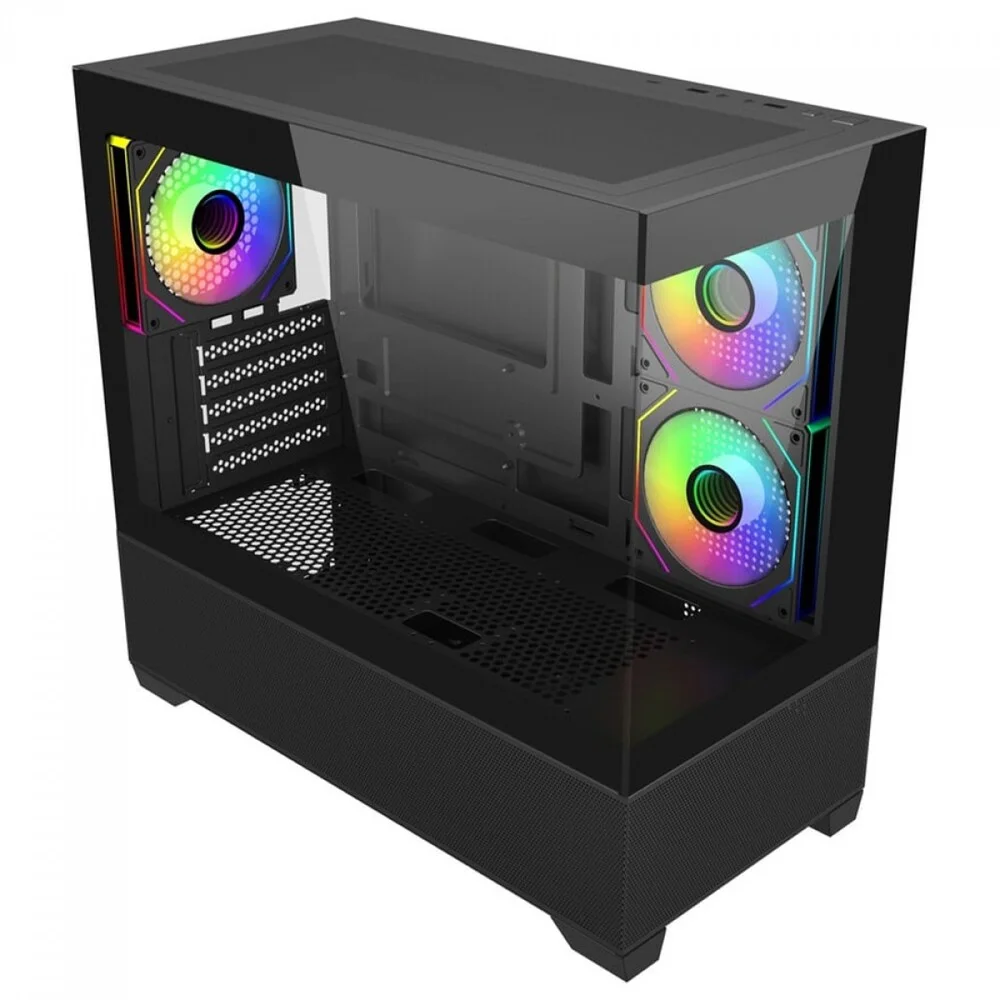 Imagem 4 de 5 do produto Gabinete Cooler Master Elite 490 Matx Mid Tower Lateral De Vidro Temperado Usb Tipo C Preto E490-khnn-s00