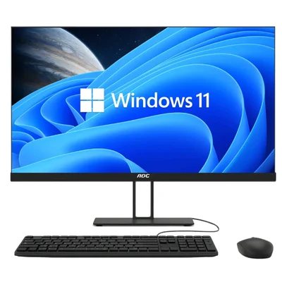 Computador All in One AOC 23.8" Intel Core i5 12ª Geração 16GB RAM DDR4 SSD Wi-Fi Teclado e Mouse Windows 11 Alto Desempenho