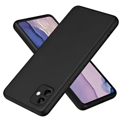 Capinha Silicone Aveludada Preta Para Samsung Galaxy A04e