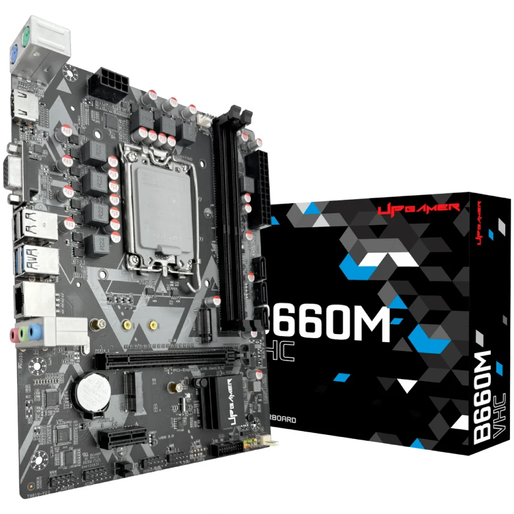 Placa Mãe Upgamer B660m Vhc Ddr4 LGA 1700 Matx M.2 Nvme Usb 3.0 HDMI Vga Upg-b660m-vhc