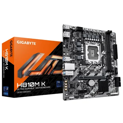 Placa Mãe Gigabyte H810m K Ddr5 LGA  1851 Matx M.2 Nvme Display Port HDMI Rev 1.0