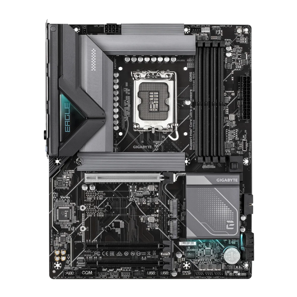 Placa Mãe Gigabyte B860 Eagle Wifi6e Ddr5 LGA  1851 Atx M.2 Nvme HDMI Display Port Usb Tipo C Rev 1.0 6