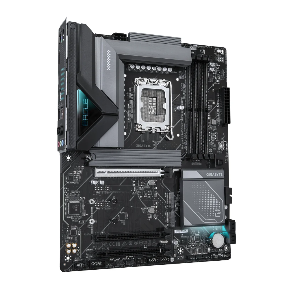 Placa Mãe Gigabyte B860 Eagle Wifi6e Ddr5 LGA  1851 Atx M.2 Nvme HDMI Display Port Usb Tipo C Rev 1.0 7