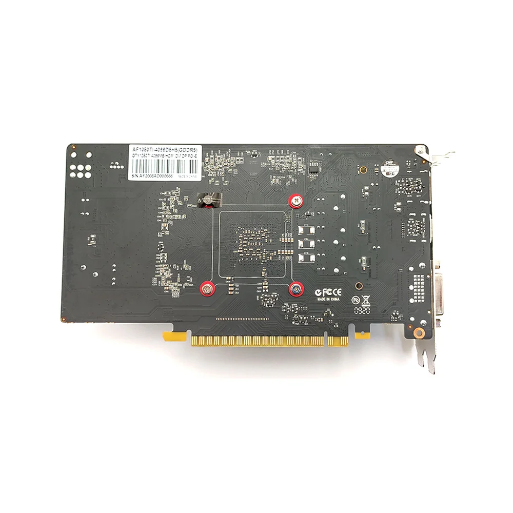 Placa De Video Afox Geforce Gtx 1050 Ti Atx Dual Fan 4gb GDDR5 128 Bits - Af1050ti-4096d5h5-v8