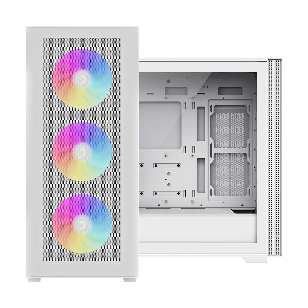 Gabinete Gamer Gamemax Quest Wh, E-atx, Vidro Temperado, 3 Fans