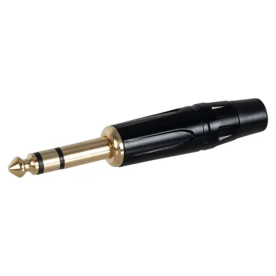 Plug Conector P10 Cirilo Cabos Estéreo 6mm Preto Preto