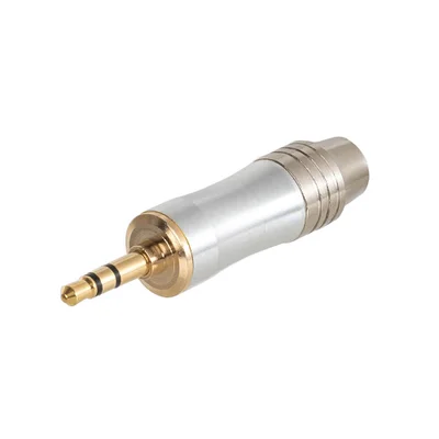 Conector Plug P2 Macho De Metal Estéreo Prata Prata