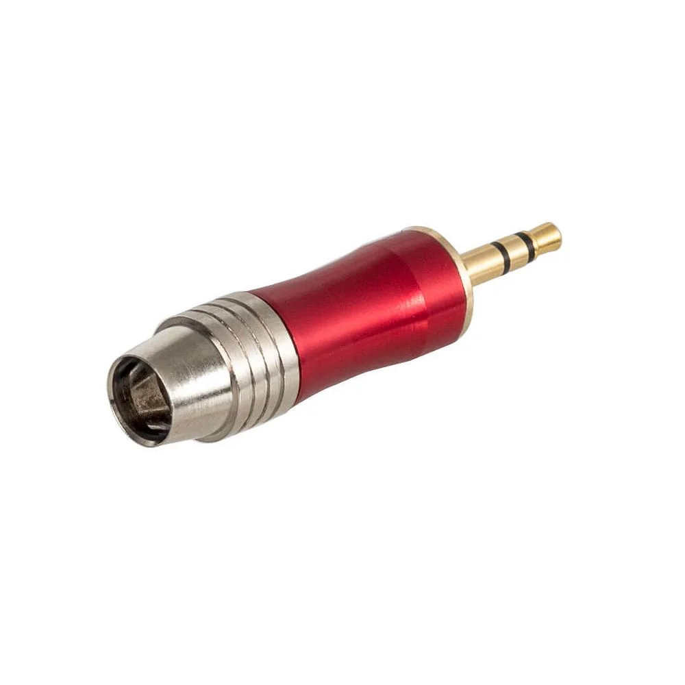 Imagem 2 de 3 do produto Conector Plug P2 Macho De Metal Estéreo Vermelho Vermelho