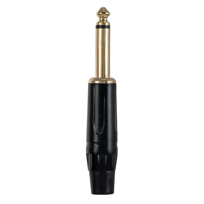 Plug Conector P10 Cirilo Cabos Mono 6mm Preto Preto