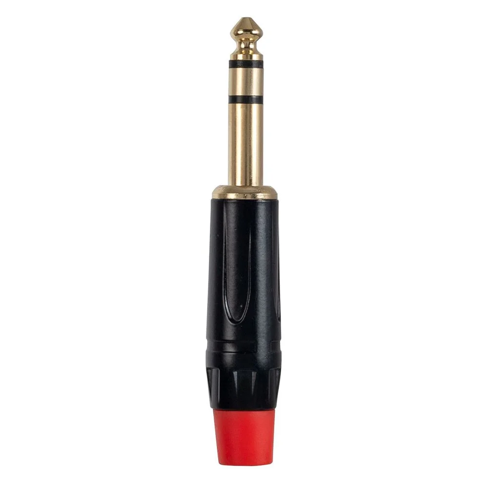 Imagem 2 de 2 do produto Plug Conector P10 Cirilo Cabos Estéreo 6mm Vermelho Vermelho