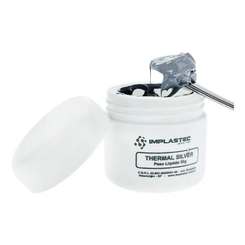 Pasta Térmica Prata Cinza Thermal Silver Implastec 50g 5