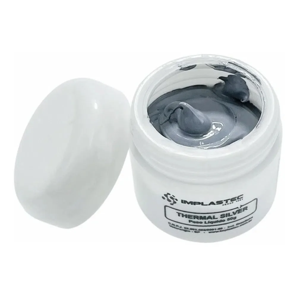 Pasta Térmica Prata Cinza Thermal Silver Implastec 50g 6