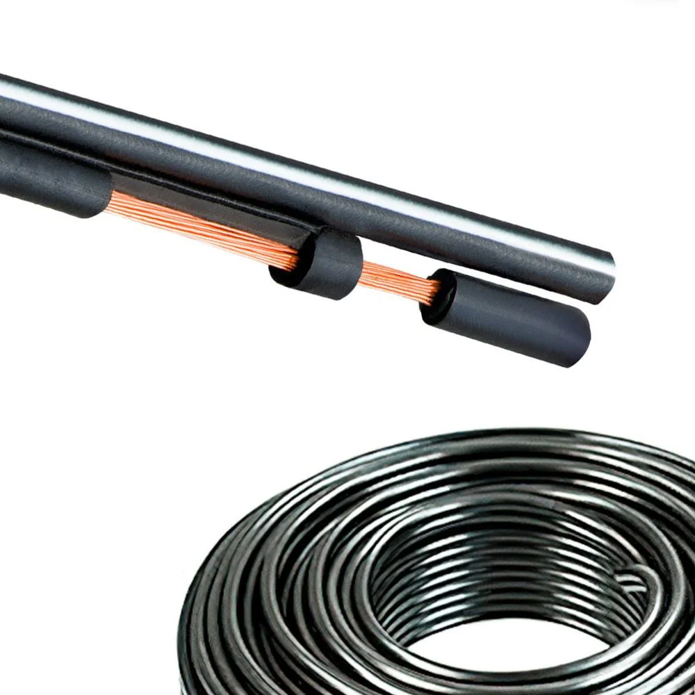 Imagem 2 de 3 do produto Cabo Polarizado Externo Para Áudio 2x0.75mm Preto 1 Metro Preto 1 Mt
