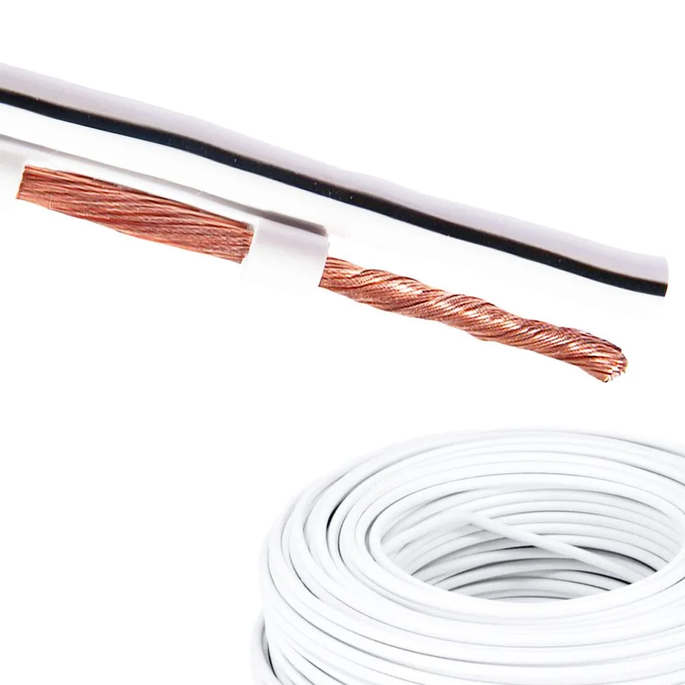 Imagem 3 de 3 do produto Cabo Polarizado Externo Para Áudio 2x0.75mm Branco 1 Metro Branco 1 Mt