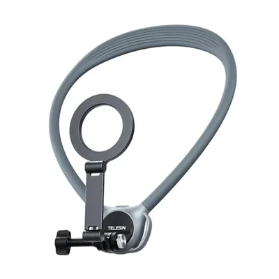 Alça De Pescoço Com Suporte Magnético Para Celular - Telesin Cor:cinza