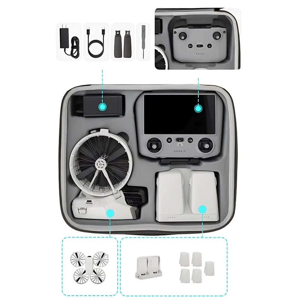 Case Maleta Para Drone Dji Flip Kit - Sunnylife Cor:cinza