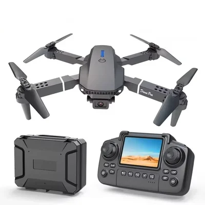 E88 Pro 6k Com 2 Câmera 3 Baterias Na Cor Preto Com Tela No Controle Remoto