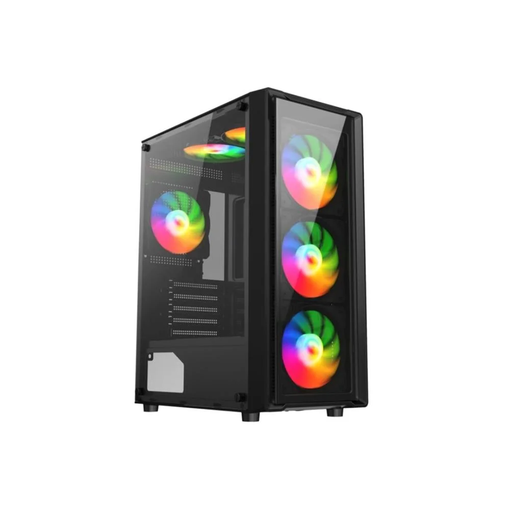 Gabinete Liketec Sigma, Mid Tower, LED ARGB, Vidro Temperado, Preto