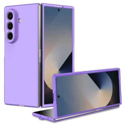 Capa Protetora Premium para o Samsung Galaxy Z Fold 7 - Proteção na Câmera, Anti-Impacto, Encaixe Perfeito para Dobrar e Abrir - Cor: Lilás