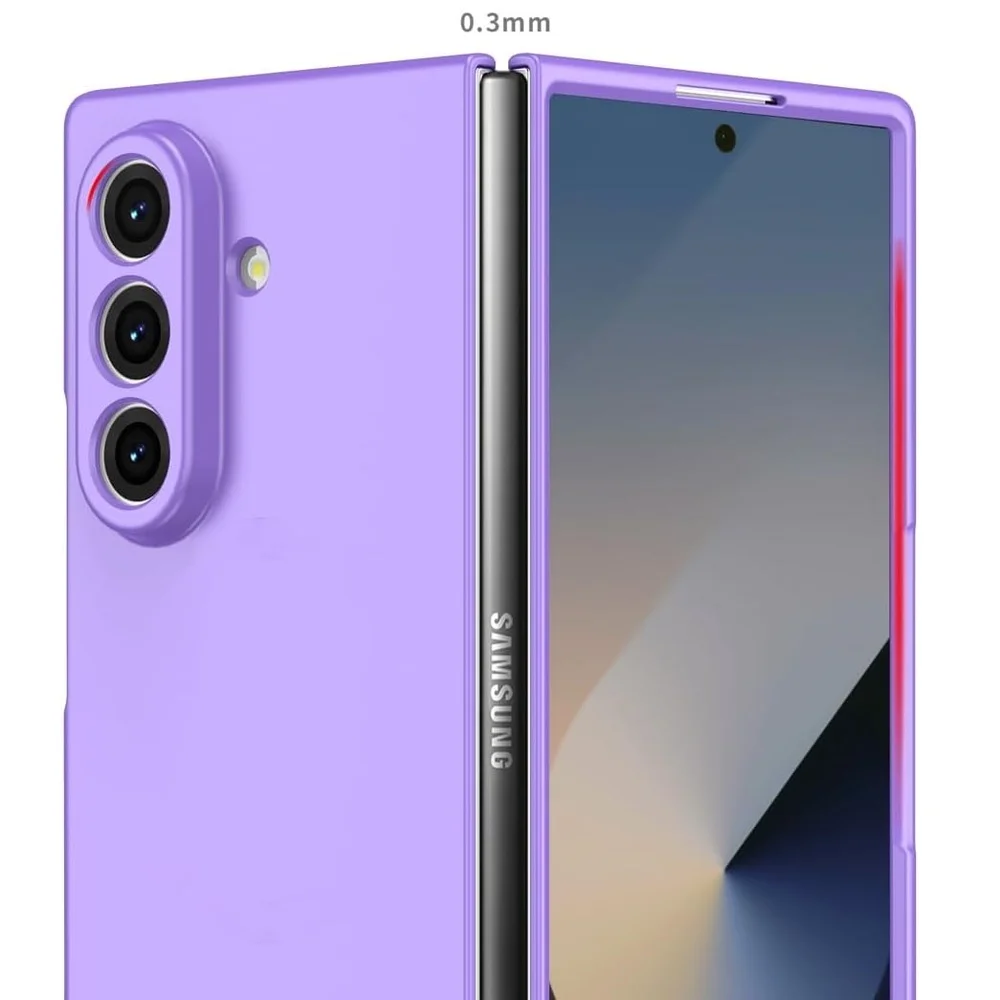 Imagem 2 de 5 do produto Capa Protetora Premium para o Samsung Galaxy Z Fold 7 - Proteção na Câmera, Anti-Impacto, Encaixe Perfeito para Dobrar e Abrir - Cor: Lilás