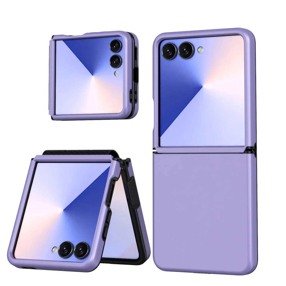 Imagem 1 de 5 do produto Capa para o Samsung Galaxy Z Flip 7 com Proteção Total - Case Anti-Impacto, Design Fino e com Acabamento Premium | Cor: Lilás
