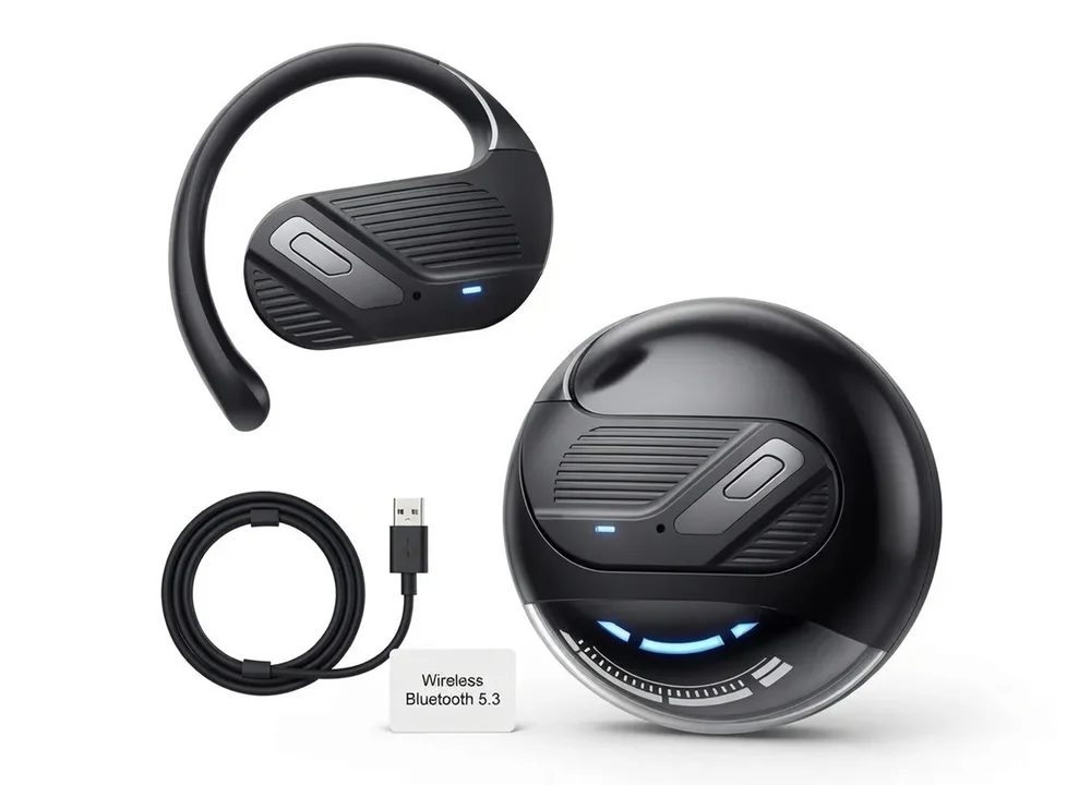 Fone Bluetooth Esportivo Preto Com Som Potente E Conforto Máximo 6