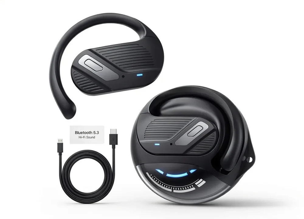 Fone Bluetooth Esportivo Preto Com Som Potente E Conforto Máximo 8