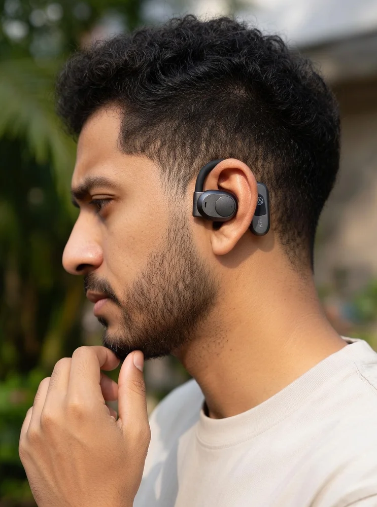 Fone Bluetooth Preto Esporte Com Microfone Hd E Estojo De Carregamento 5