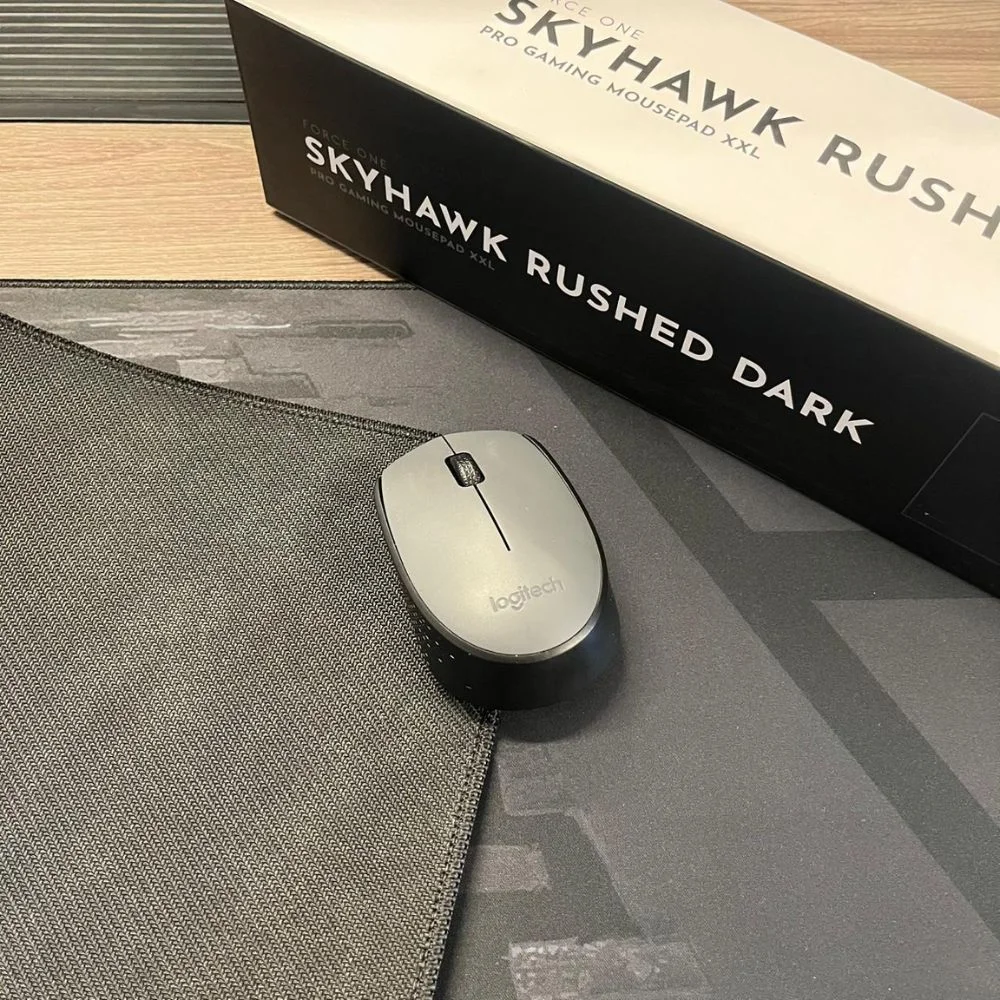 Imagem 4 de 5 do produto Mousepad Gamer Force One Skyhawk Rushed Dark Xxl, 900x400x3mm, Preto