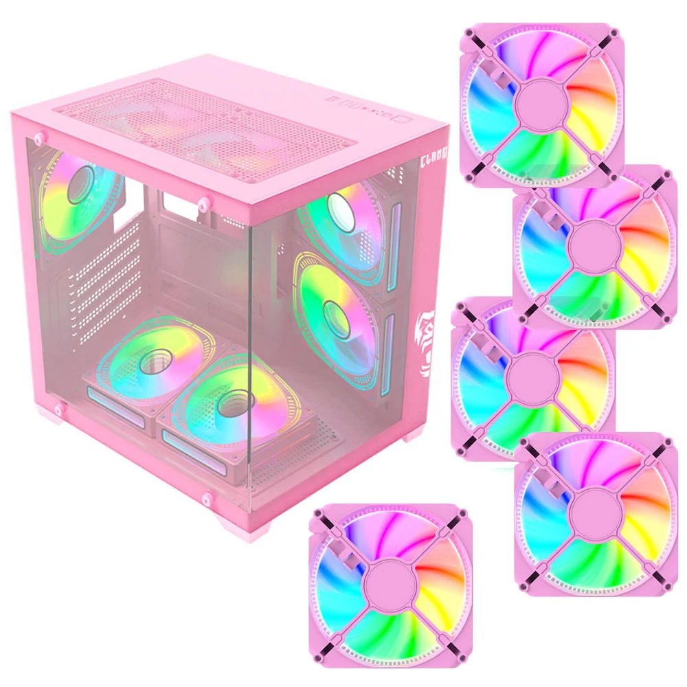 Imagem 4 de 5 do produto Gabinete Gamer Grodd Candy + 5 Fan RGB Candy - Clanm