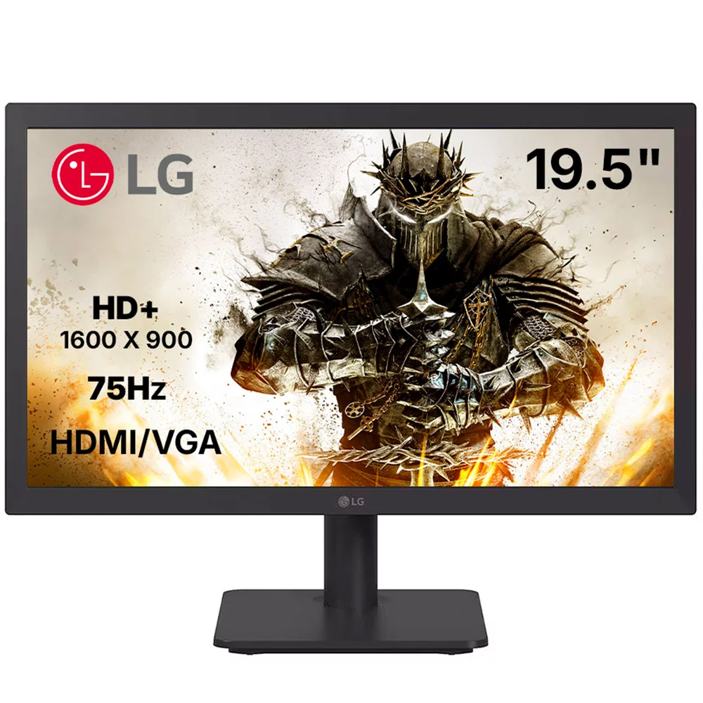 Monitor LED Lg Tela 19,5" 20u401a-b, Resolução 1600x900 Hd+, 75hz, 2ms (gtg), HDMI, Vga, Vesa E Saída Fone De Ouvido Monitor LED Lg Tela 19,5" 20u401a-b, Resolução 1600x900 Hd+, 75hz, 2ms (gtg), HDMI, Vga, Vesa E Saída Fone De Ouvido