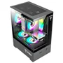 Gabinete Gamer Megalon Clanm Mini Tower Preto Mini-itx Matx Aço E Vidro 290x190x375mm