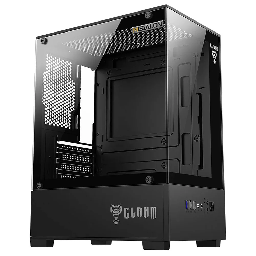 Gabinete Gamer Megalon Clanm Mini Tower Preto Mini-itx Matx Aço E Vidro 290x190x375mm Gabinete Gamer Megalon Clanm Mini Tower Preto Mini-itx Matx Aço E Vidro 290x190x375mm