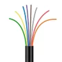 Cabo Manga 8x26 Awg Com Blindagem Preto 1 Metro Preto 1 Mt
