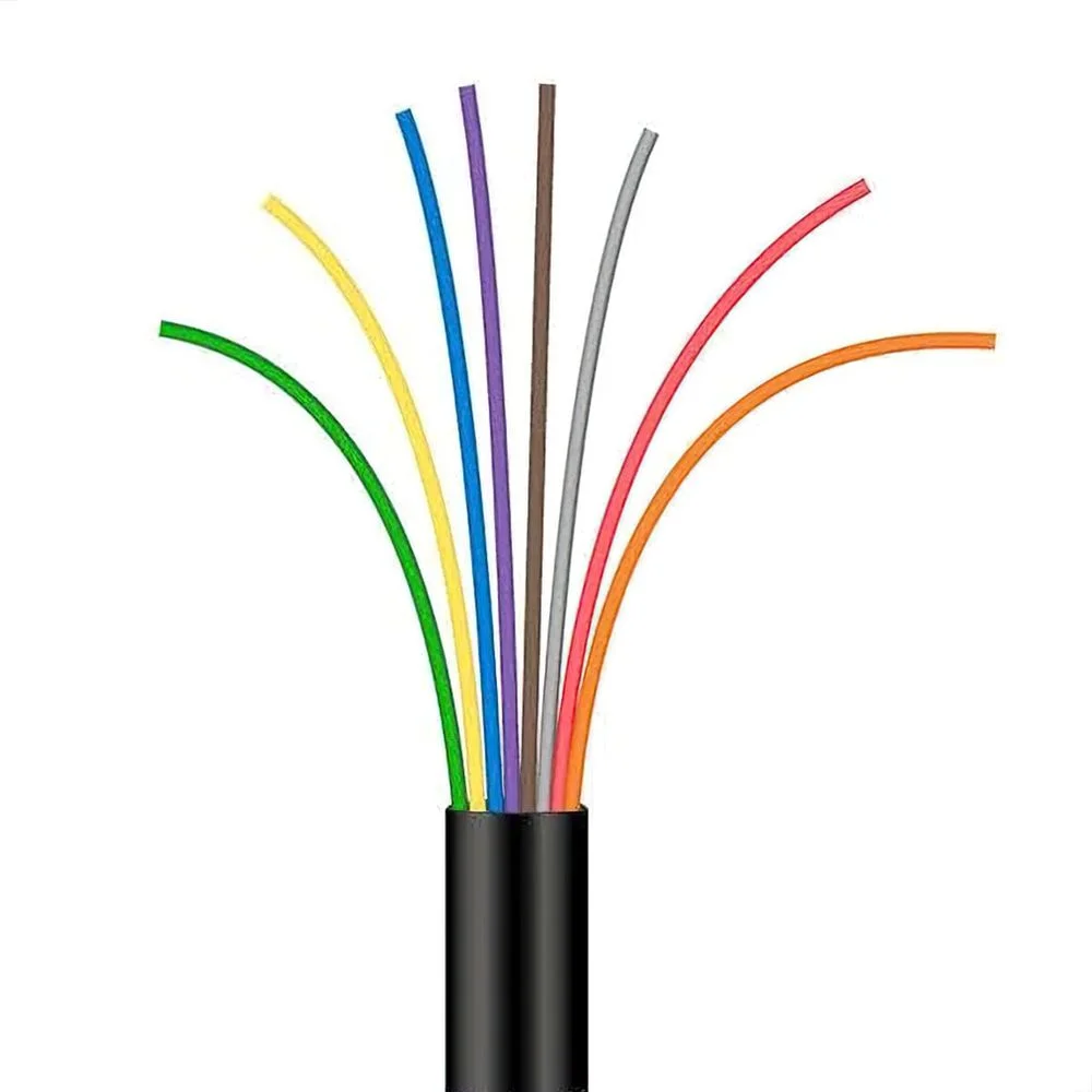 Cabo Manga 8x26 Awg Com Blindagem Preto 1 Metro Preto 1 Mt