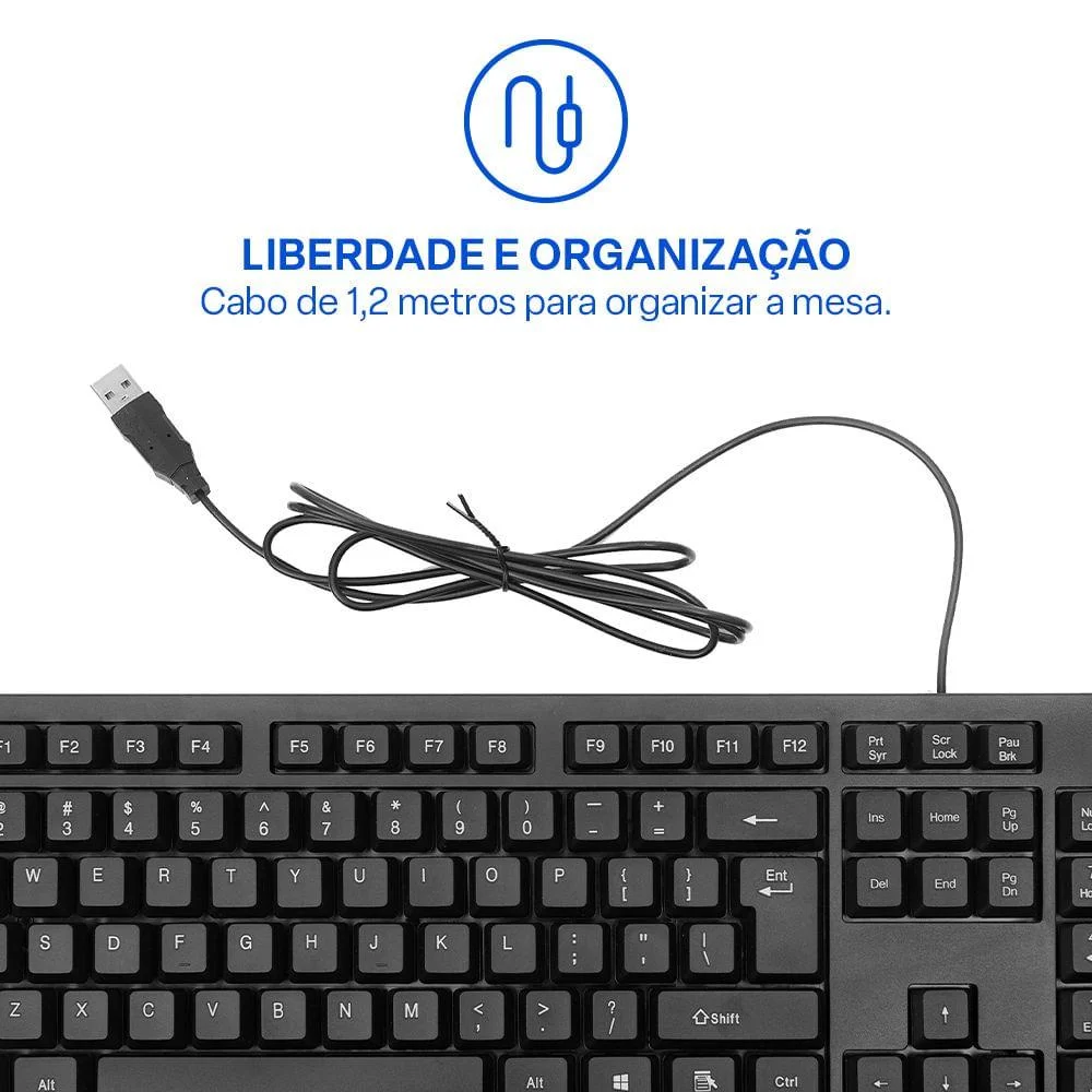 Imagem 3 de 5 do produto Teclado Multi Tf600 Com Fio Usb Preto