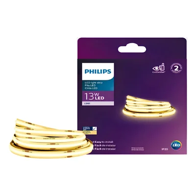 Fita LED Philips Cob 5m 13w 3000k 1050lm Branco-quente — foto 3