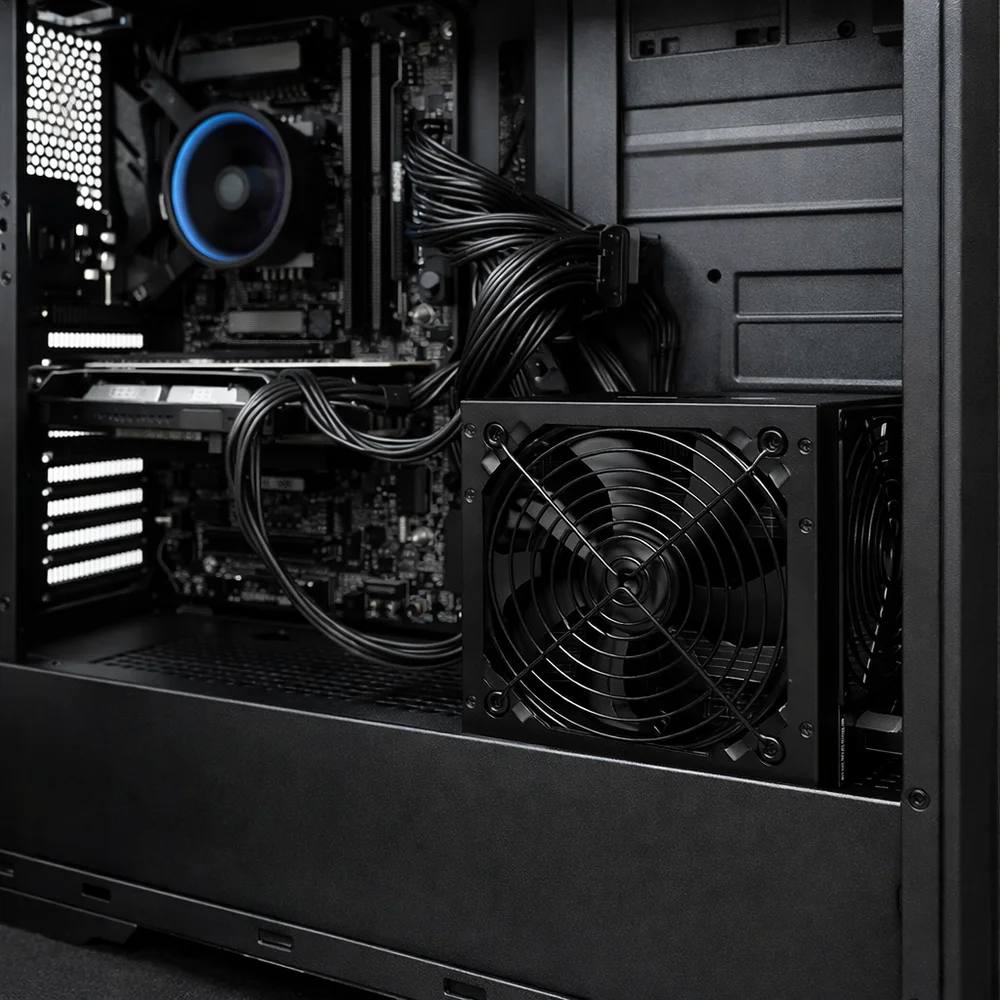 Imagem 3 de 5 do produto Fonte ATX 700W Aitek Delta EF700 Bivolt 120mm com Cabos SATA PCIe para PC Gamer Alto Desempenho