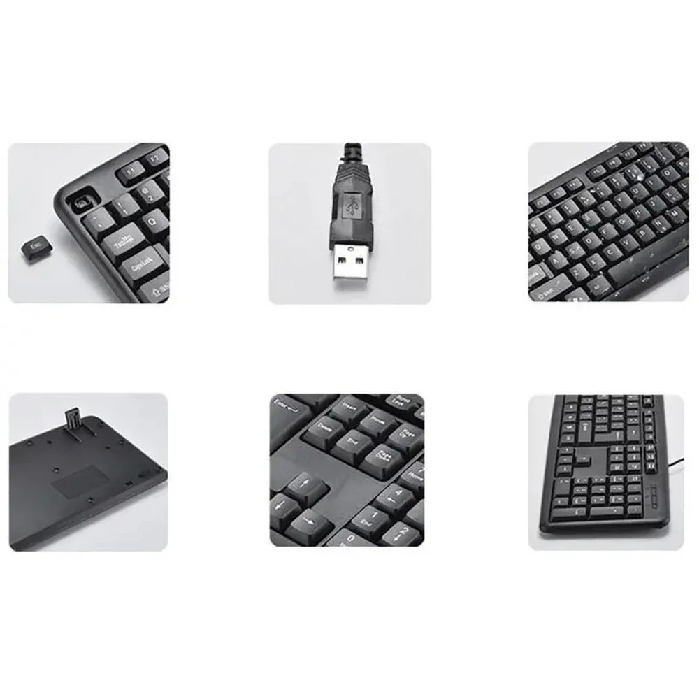 Imagem 3 de 4 do produto Teclado Usb Padrão Abnt2 Com Fio 2.4ghz, Confortável Awsd