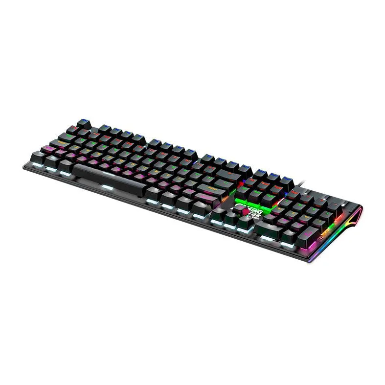 Imagem 3 de 5 do produto Teclado Gamer Usb Mecânico Kmex Flashstrike Ki-ec28, Preto, Switch Blue, LED, Abnt2
