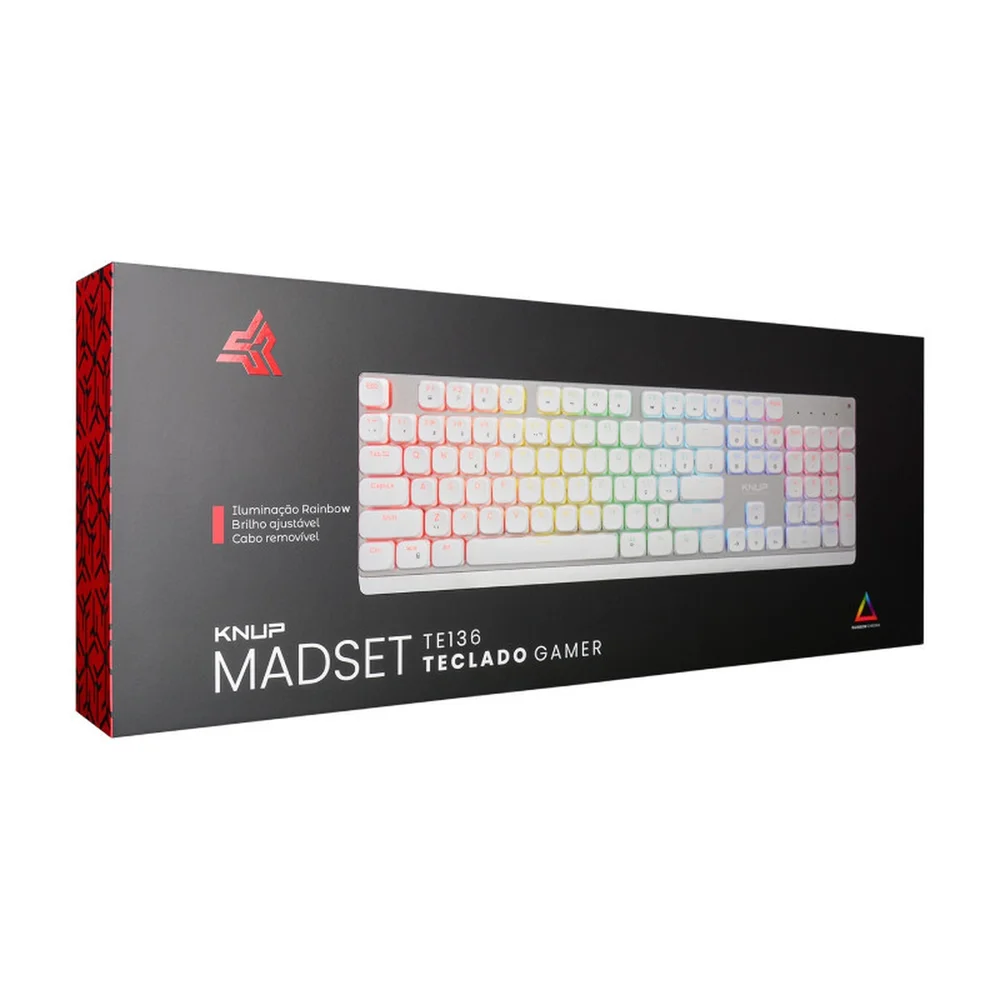 Imagem 3 de 5 do produto Teclado Mecanico Gamer Usb Knup Kp-te136 Rainbow