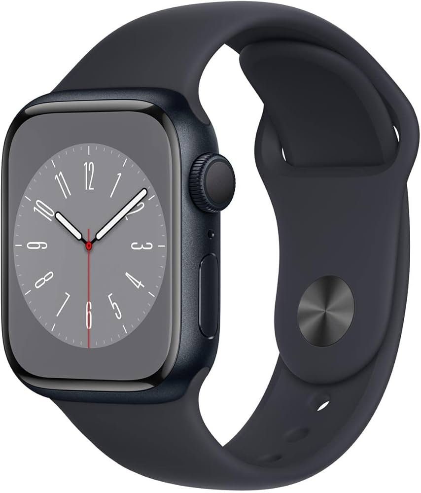 Apple Watch Series 8 Gps 41mm Caixa Meia-noite Com Pulseira Esportiva Midnight