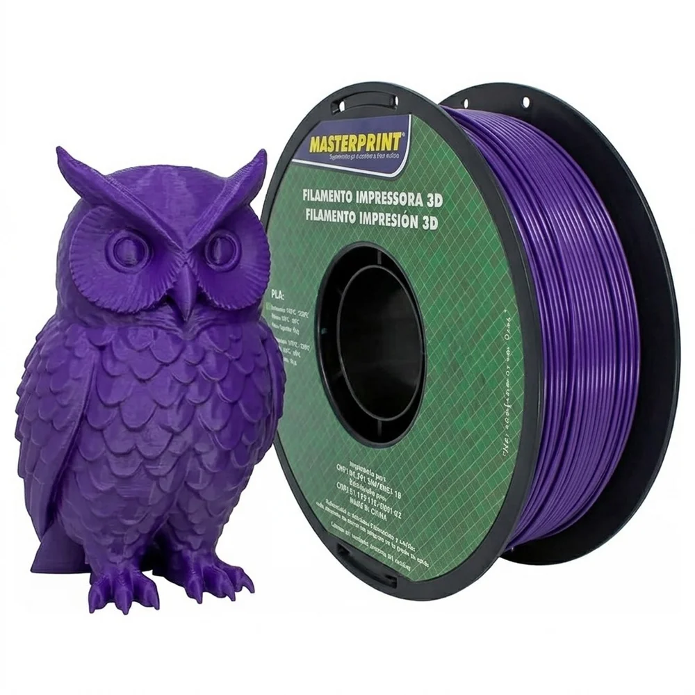 Filamento De Impressora 3d Pla Roxo 1.75mm 1kg Cor Brilhante Textura Macia Masterprint Filamento 3d Filamento De Impressora 3d Pla Roxo 1.75mm 1kg Cor Brilhante Textura Macia Masterprint Filamento 3d