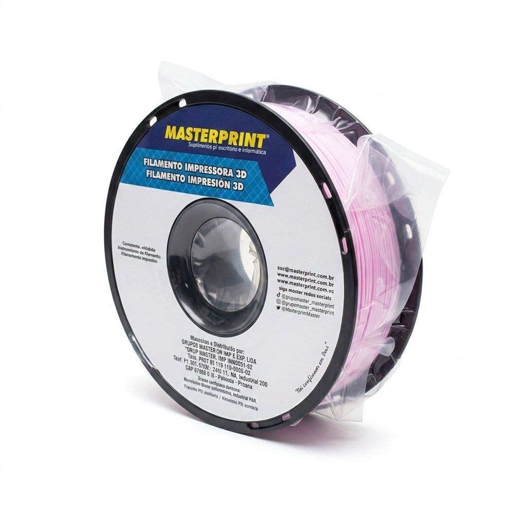 Filamento Para Impressora 3d Pla Roxo Claro 1.75mm 1kg Cor Brilhante Textura Macia Masterprint Filamento 3d