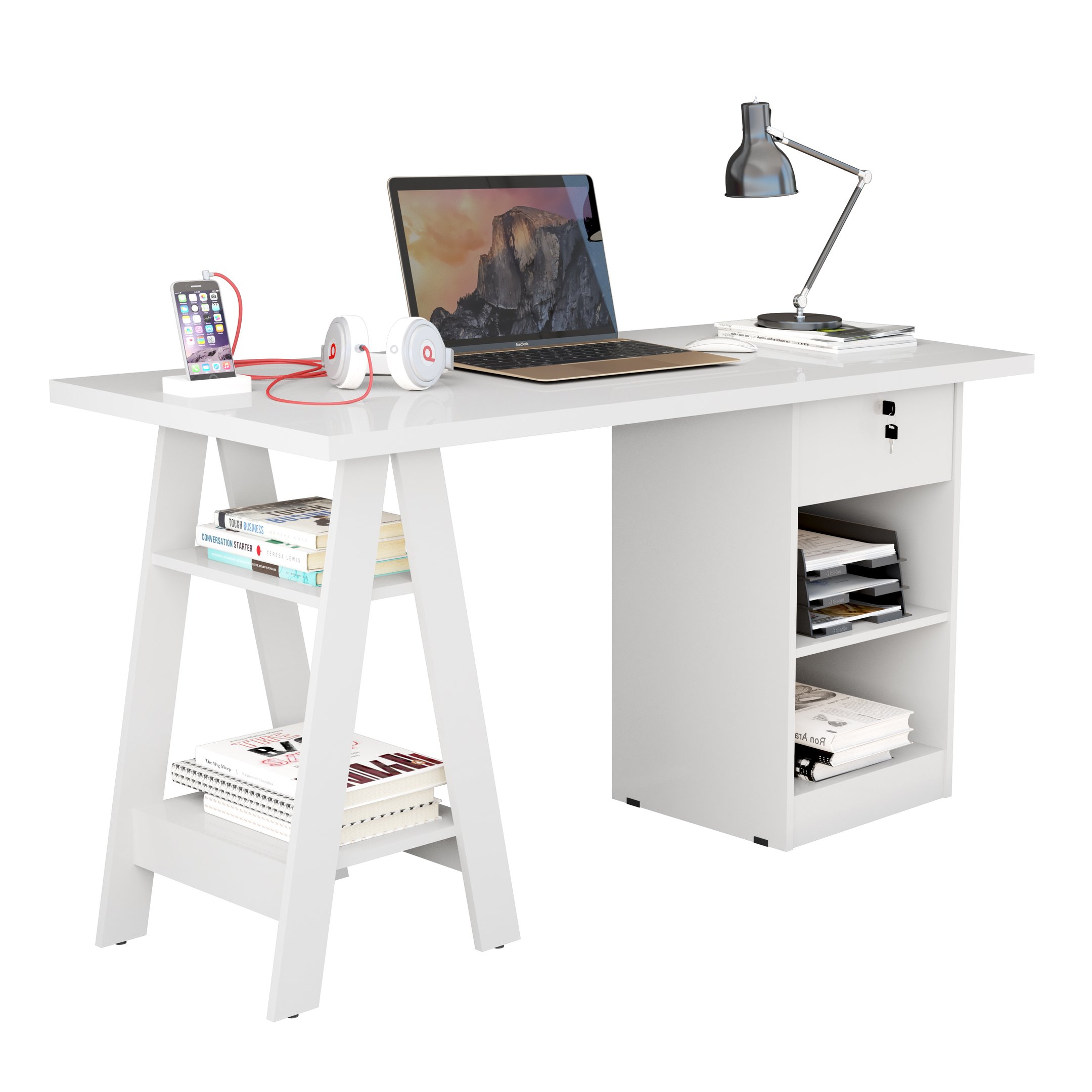 Escrivaninha Bali Branco - Vrk Comercio On-line